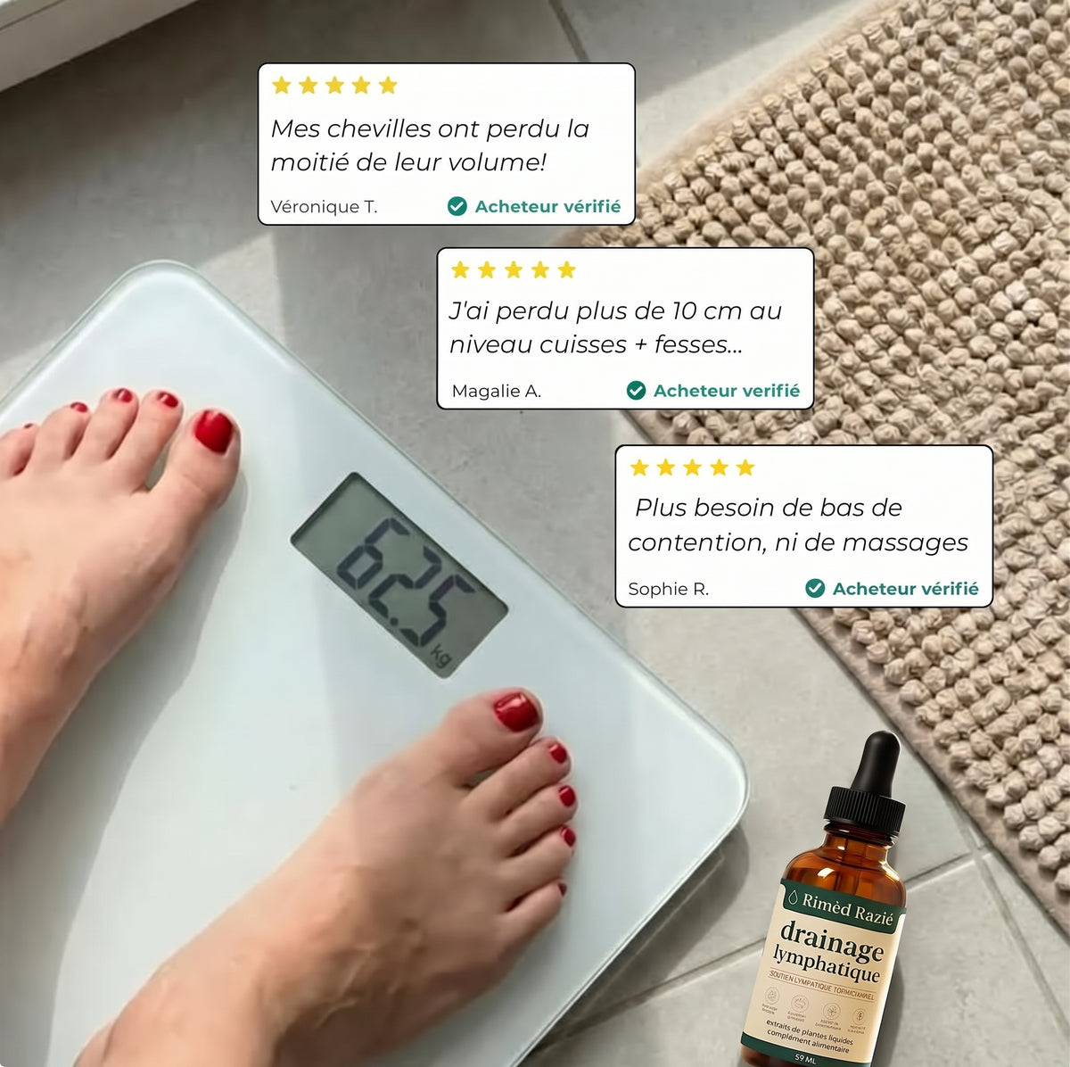 Drainant Lymphatique Rimèd Razié® - soutien traditionnel, formule liquide